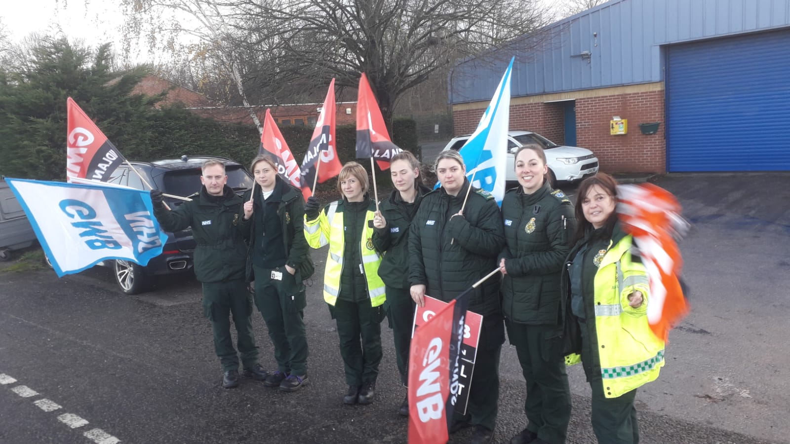 Picket Lines 6 February 2023 GMB EMAS