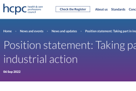 HCPC Position Statement on Industrial Action